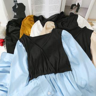 Colorblock V-neck Midi Dress In 5 Colors