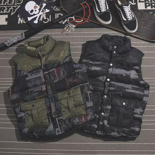 Printed Padded Vest