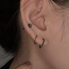 Geometric Sterling Silver Earring / Hoop Earring