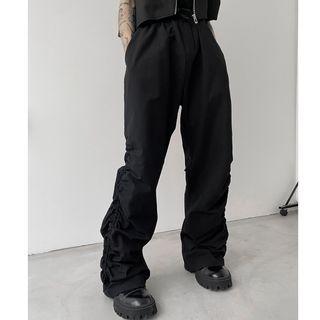 Crinkled Wide Leg Pants