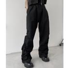 Crinkled Wide Leg Pants
