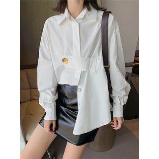 Asymmetric Shirred Blouse