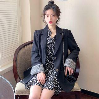 Plaid Blaze / Long-sleeve A-line Dress