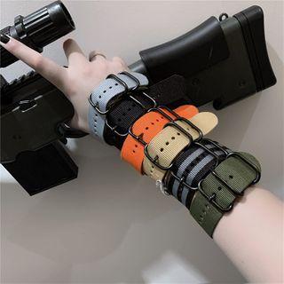 Belted Canvas Wide Bracelet