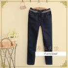Contrast Trim Drawstring Pants