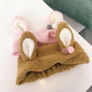 Fleece Animal Ear Face Wash Headband