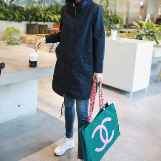Roll-up Sleeve Hooded Parka