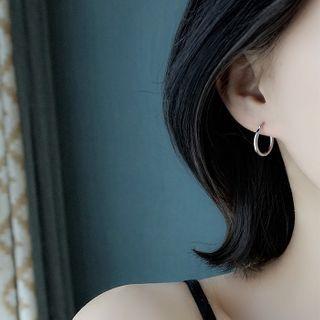 Couple Matching Sterling Silver Hoop Earring