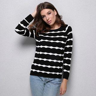 Stripped Sweater Shown As Image - One Size