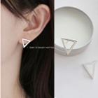 Geometric Hollow Rriangle Smooth Earrings As Figure - One Size