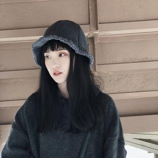 Faux Suede Chenille Bucket Hat
