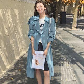 Double Breasted Tie-waist Trench Jacket