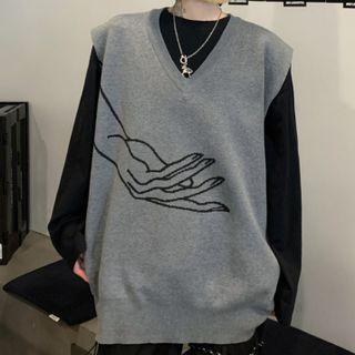 Hand Jacquard Sweater Vest