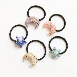 Ocean-accent Moon / Star Hair Tie