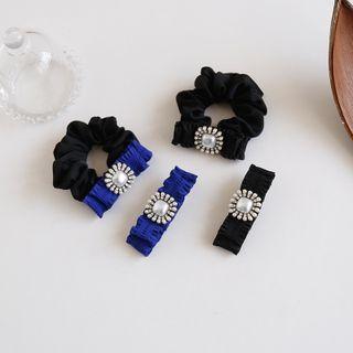 Bow Faux Pearl Hair Clip / Scrunchie