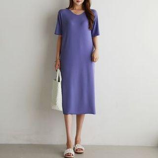 Plain Long T-shirtdress