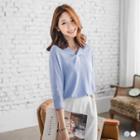 3/4 Sleeves V-neck Top