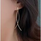 S925 Silver Cross Dangle Earring As Shown In Figure - One Size