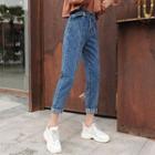 High Waist Harem Jeans Dark Blue - L