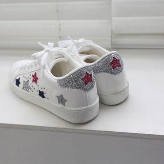 Glitter Star-detail Sneakers