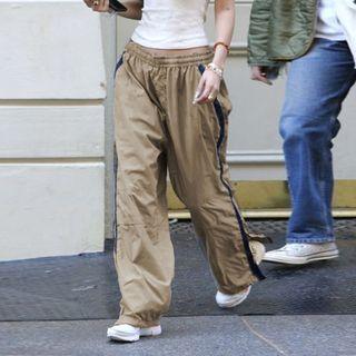 Low-rise Striped Wide-leg Pants