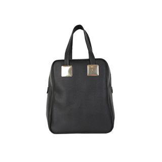Metal-accent Zipped Square Tote