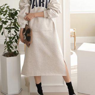 Paris Napped Long Hoodie Dress