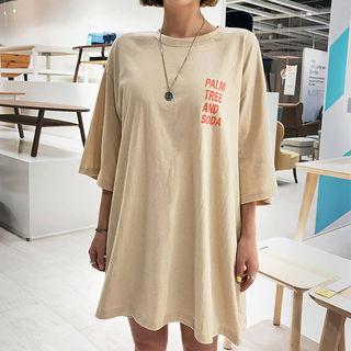 Palmtree And Soda Lettering Oversized T-shirt Vol.7