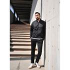 Set: Crew-neck Zip Jacket + Work-out Pants