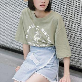 Cactus Printed Short-sleeve T-shirt