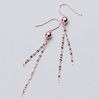 925 Sterling Silver Flower Fringed Earring S925 Silver - Earring - One Size