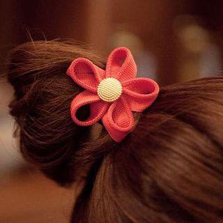 Fabric Floral Hair Tie