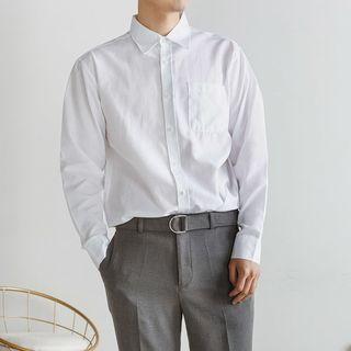 Plus Size Pocket-front Oxford Shirt