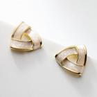 925 Sterling Silver Triangle Earring 1 Pair - S925 Silver - One Size