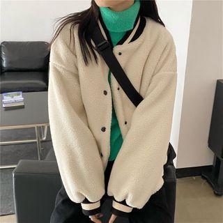 Fleece Panel Bomber Jacket
