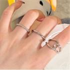 Alloy Ring Set Set Of 3 - Silver - One Size