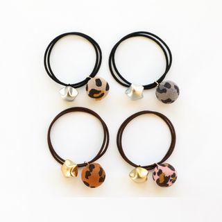 Leopard Print Ball & Star Hair Tie