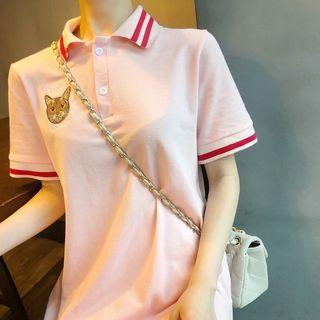 Cat Loose-fit Short-sleeve Dress