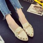 Pointy-toe Studded Loafers