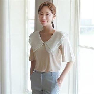 Layered Wide-collar Top