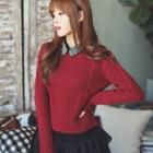 Cropped Cable-knit Sweater