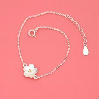 925 Sterling Silver Sakura Bracelet Bracelet - Sakura - One Size