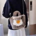 Fluffy Egg Print Crossbody Bag