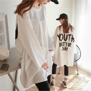 Lettering Loose-fit T-shirt Dress