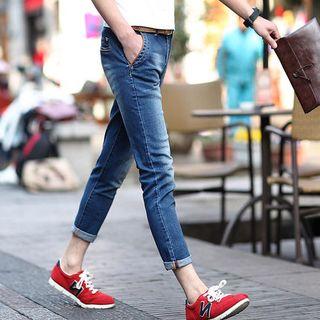 Cropped Slim Fit Jeans