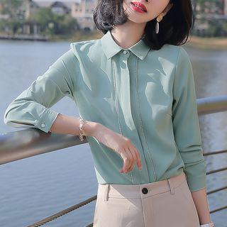 Chiffon Shirt / Dress Pants / A-line Skirt / Set