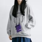 Lettering Embroidered Fleece Lined Hoodie