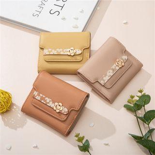 Floral Panel Short Wallet