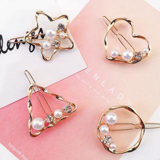 Faux Pearl Twisted Alloy Hair Clip
