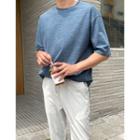 Elbow-sleeve Pigment T-shirt